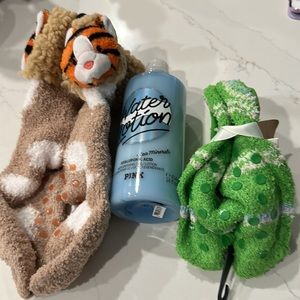 Bundle - Soft Tiger Socks, Knit Slipper Socks & Water 💦 Lotion
